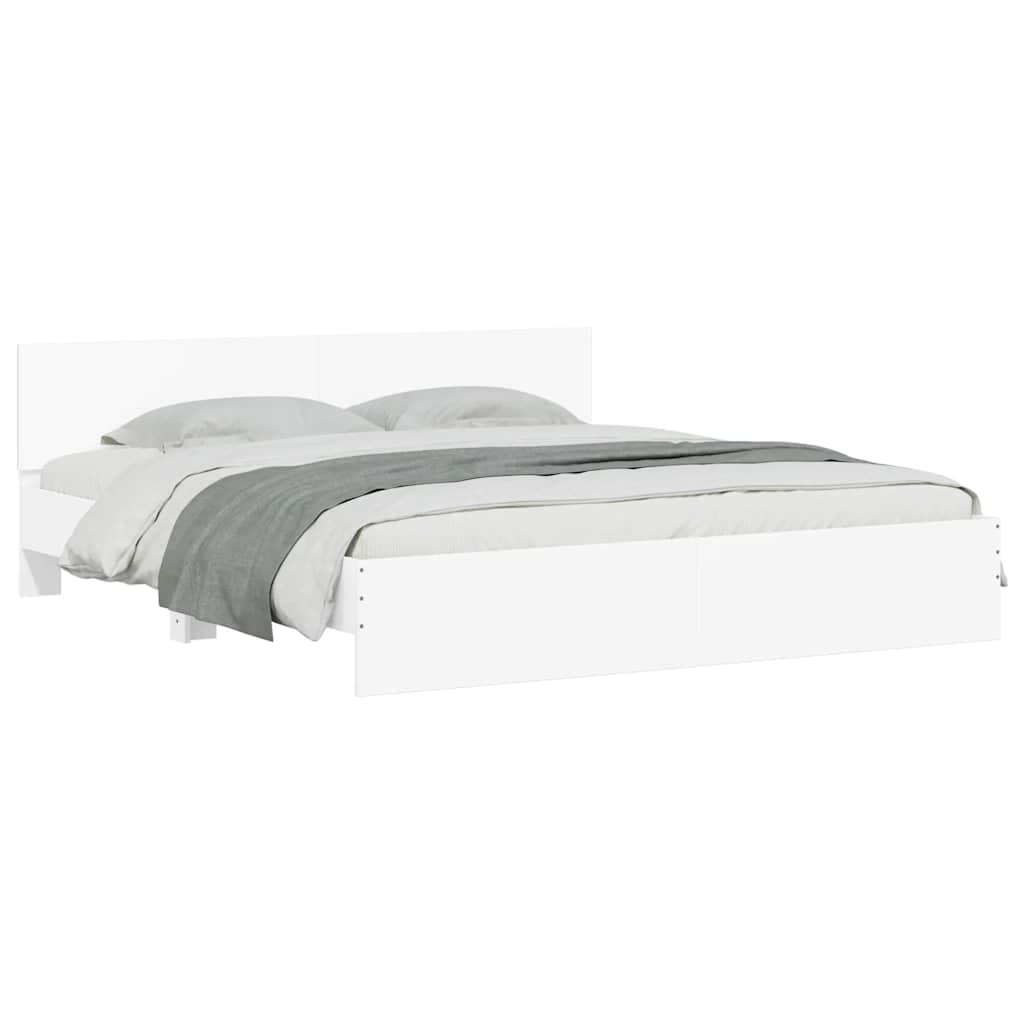 Bed Frame | White | Engineered wood, Plywood | Super King | Modern