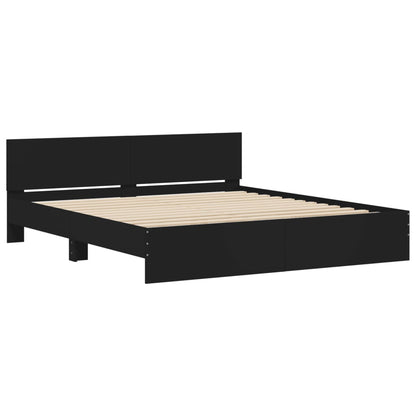 Bed Frame without Mattress Black 180x200 cm Super King