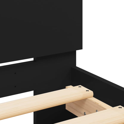 Bed Frame without Mattress Black 180x200 cm Super King