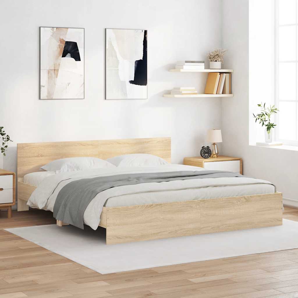 Bed Frame | Sonoma Oak | Engineered wood | Super King | Durable