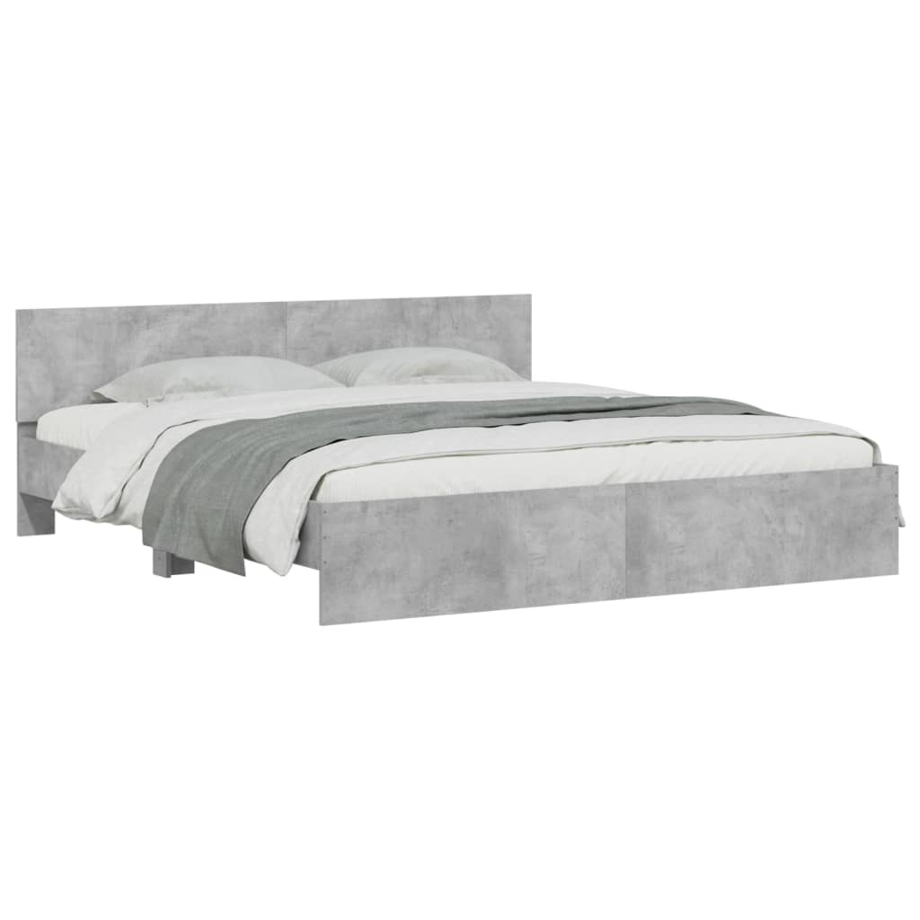 Bed Frame | Concrete grey | Engineered wood, Plywood | Super King