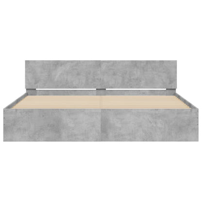 Bed Frame | Concrete grey | Engineered wood, Plywood | Super King