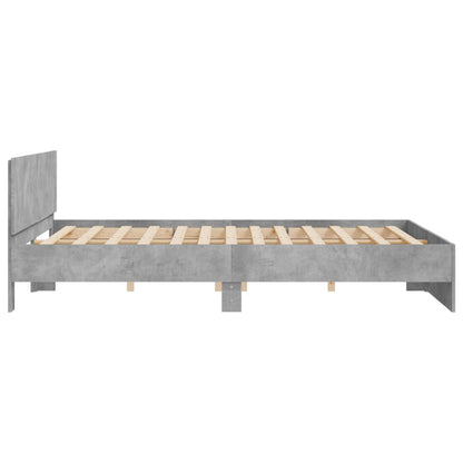 Bed Frame | Concrete grey | Engineered wood, Plywood | Super King
