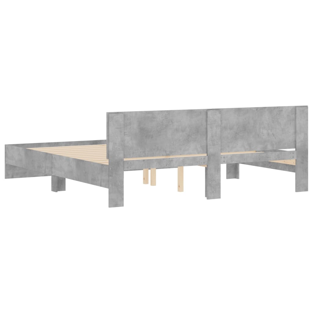 Bed Frame | Concrete grey | Engineered wood, Plywood | Super King