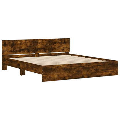 Bed Frame | Smoked Oak | Engineered Wood, Plywood | Super King | Durable