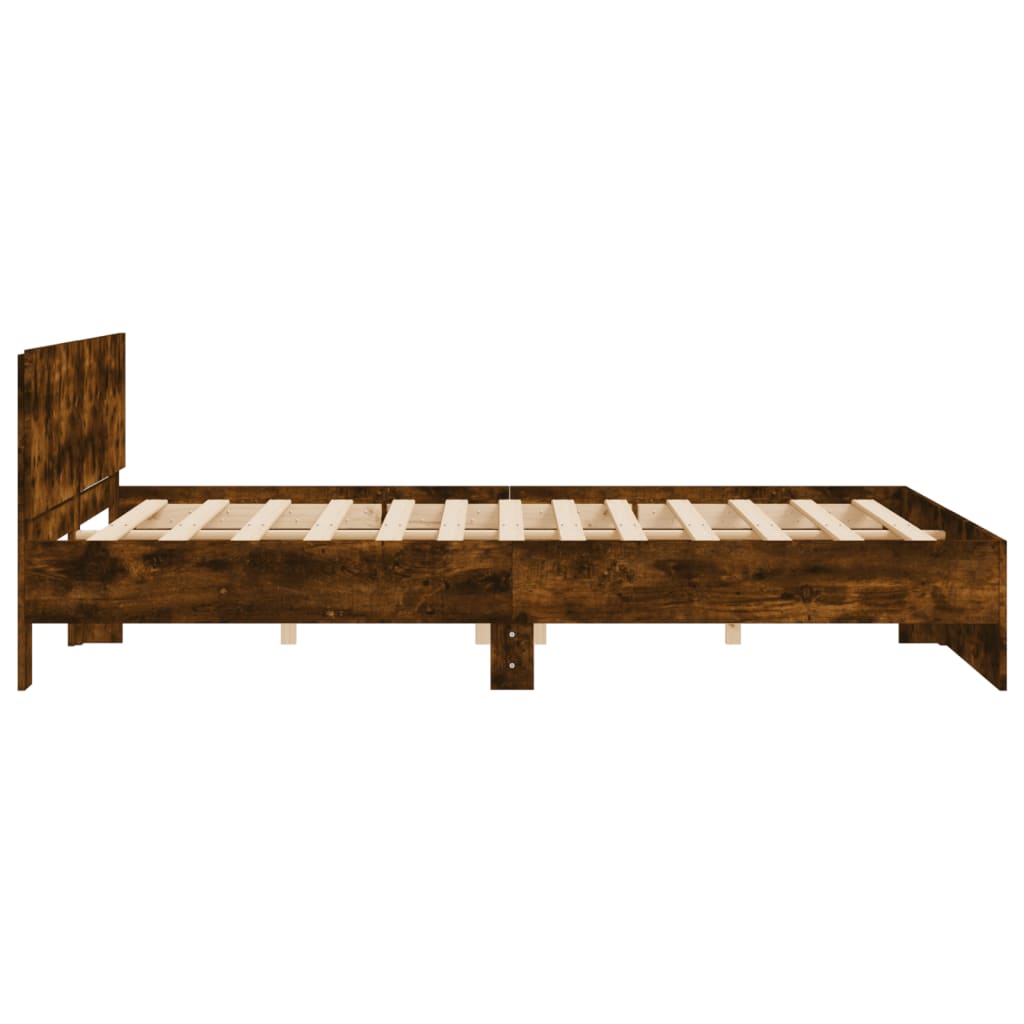Bed Frame | Smoked Oak | Engineered Wood, Plywood | Super King | Durable