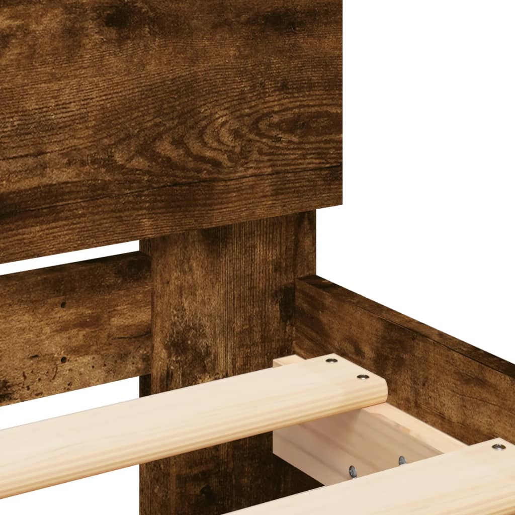 Bed Frame | Smoked Oak | Engineered Wood, Plywood | Super King | Durable