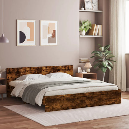 Bed Frame | Smoked Oak | Engineered Wood, Plywood | Super King | Durable