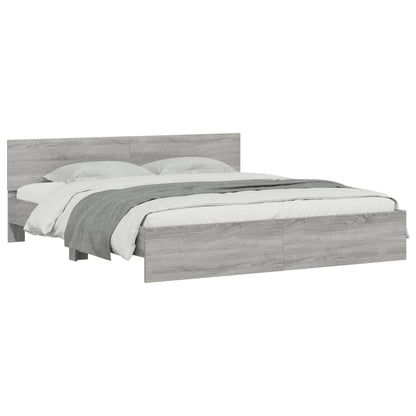Bed Frame | Grey Sonoma | Engineered wood, Plywood | Super King | Durable