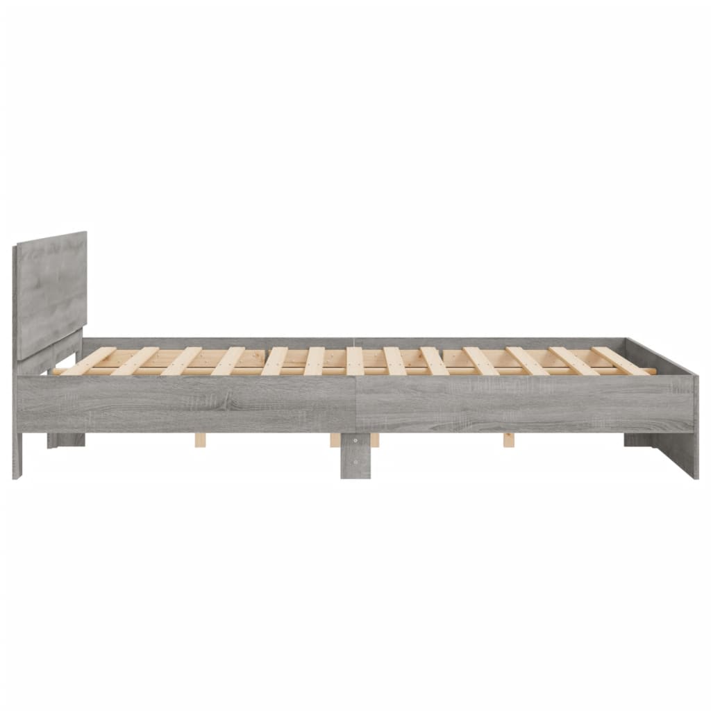 Bed Frame | Grey Sonoma | Engineered wood, Plywood | Super King | Durable