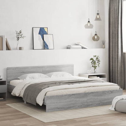 Bed Frame | Grey Sonoma | Engineered wood, Plywood | Super King | Durable