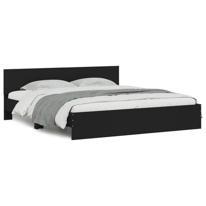 Bed Frame | Black | Engineered wood, Plywood | Double | Durable