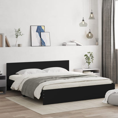 Bed Frame | Black | Engineered wood, Plywood | Double | Durable