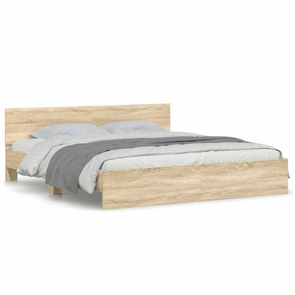 Bed Frame | Sonoma oak | Engineered wood, Plywood | Double | Durable