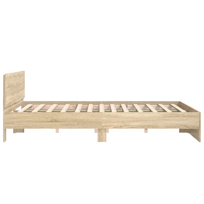 Bed Frame | Sonoma oak | Engineered wood, Plywood | Double | Durable