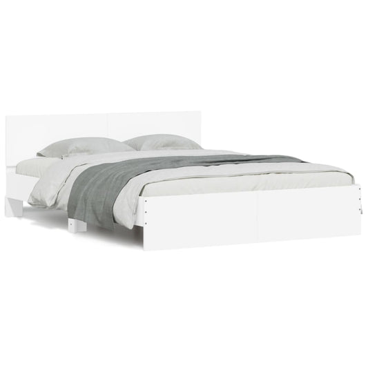 Bed Frame | White | Engineered wood, Plywood | King Size | Durable