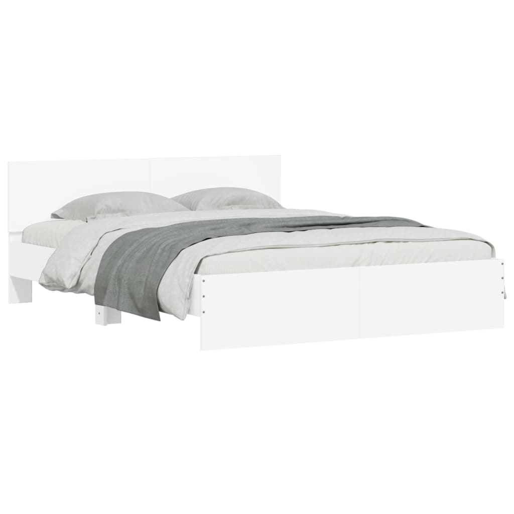 Bed Frame | White | Engineered wood, Plywood | King Size | Durable