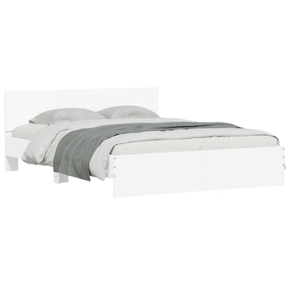 Bed Frame | White | Engineered wood, Plywood | King Size | Durable