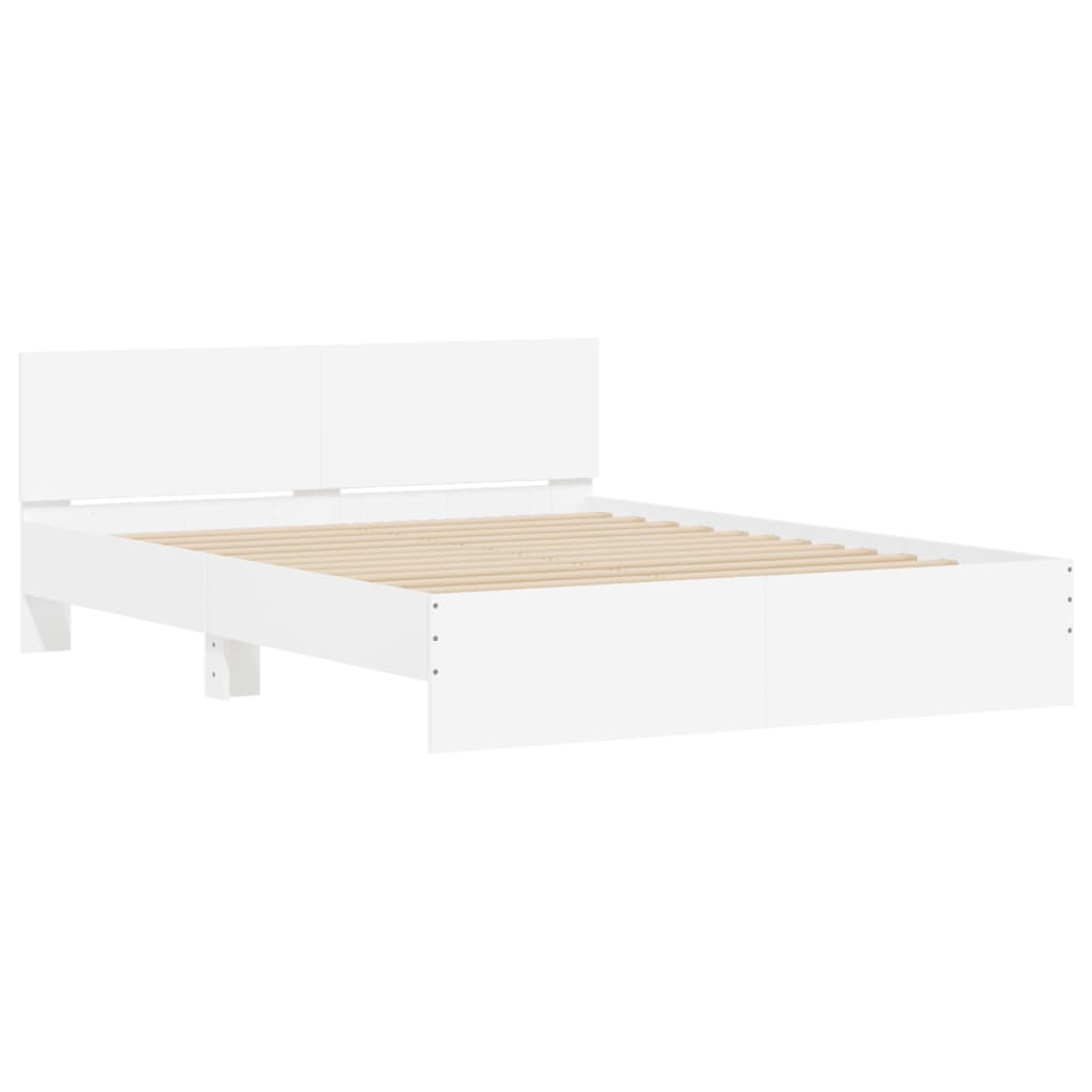 Bed Frame | White | Engineered wood, Plywood | King Size | Durable