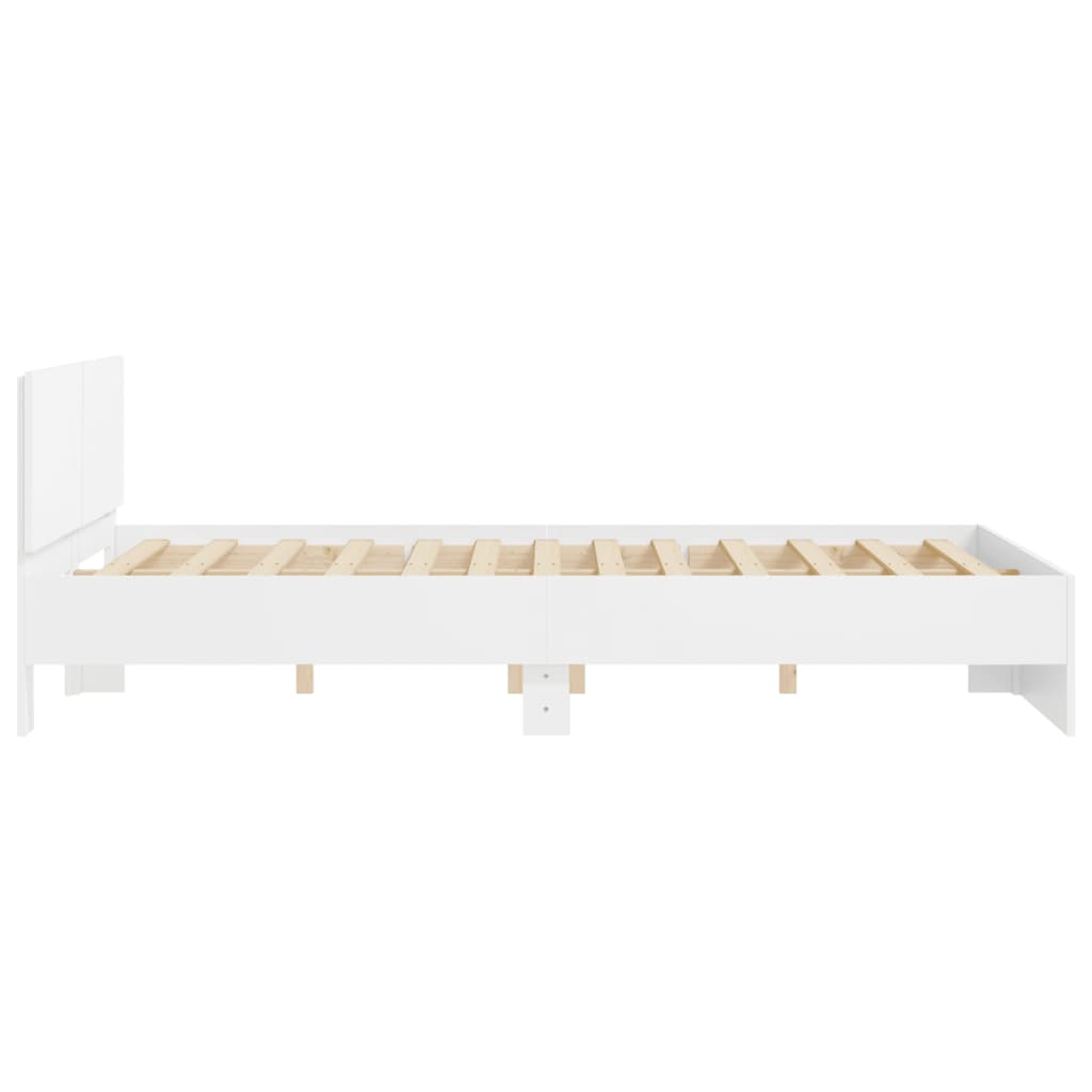 Bed Frame | White | Engineered wood, Plywood | King Size | Durable