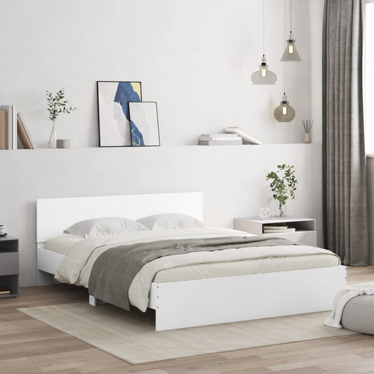 Bed Frame | White | Engineered wood, Plywood | King Size | Durable