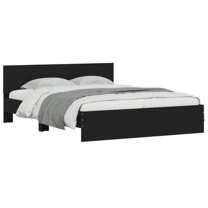 Bed Frame without Mattress Black 150x200 cm King Size