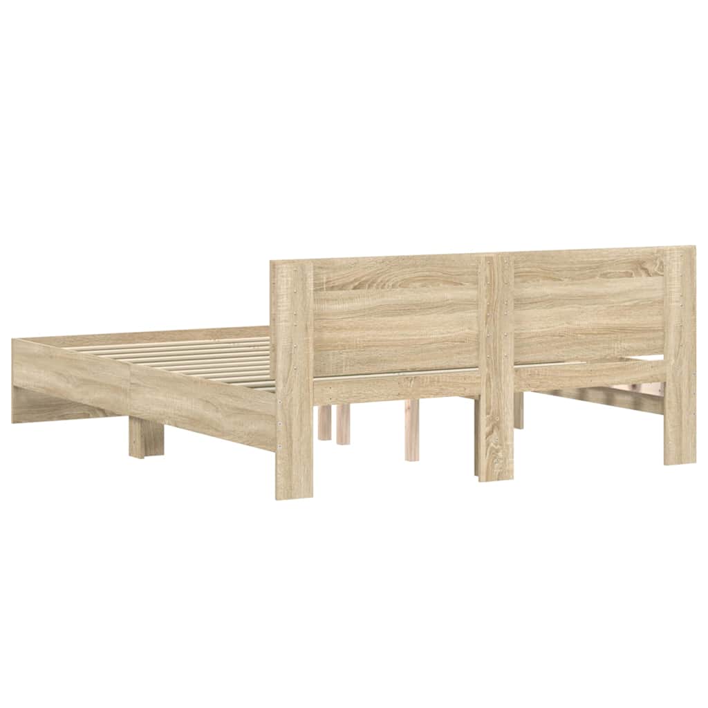 Bed Frame | Sonoma Oak | Engineered wood, Plywood | King Size | Durable