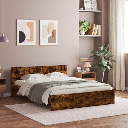 Bed Frame | Smoked Oak | Engineered wood | King Size | Durable