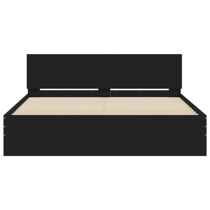 Bed Frame | Black | Engineered wood, Plywood | Double | Bed Frame