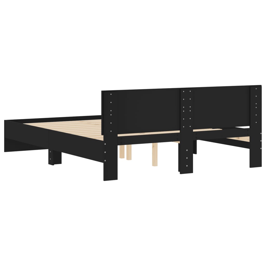 Bed Frame | Black | Engineered wood, Plywood | Double | Bed Frame