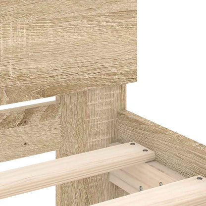 Bed Frame without Mattress Sonoma Oak 140x200 cm
