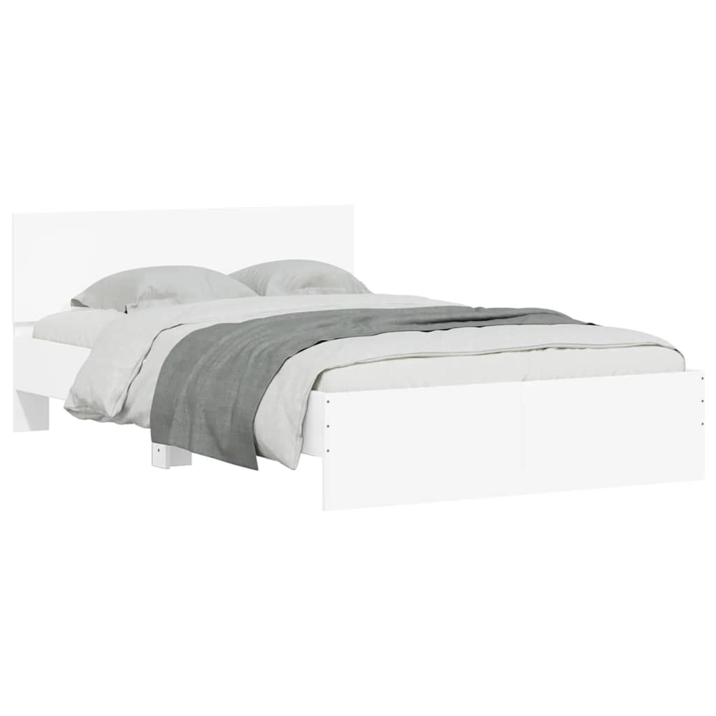 Bed Frame | White | Engineered wood | Double | Durable | Bed Frame
