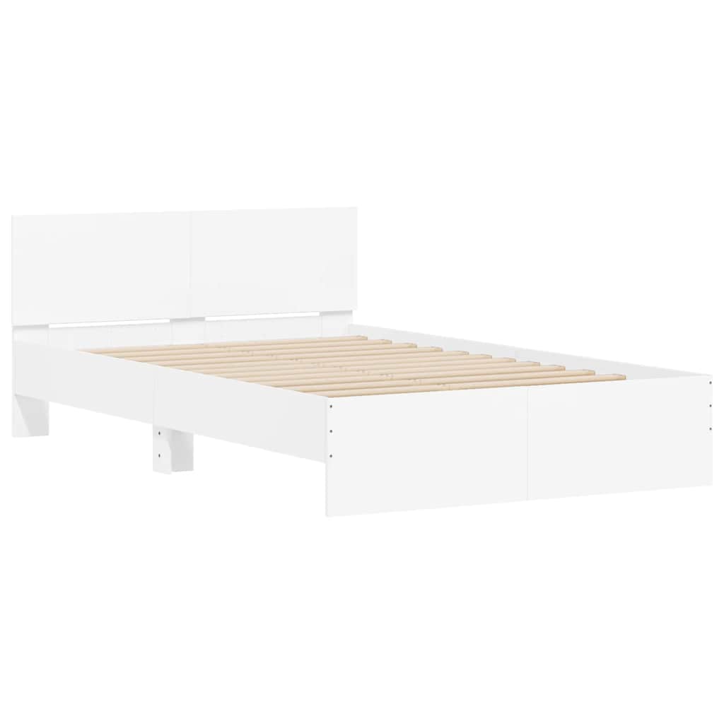 Bed Frame | White | Engineered wood | Double | Durable | Bed Frame