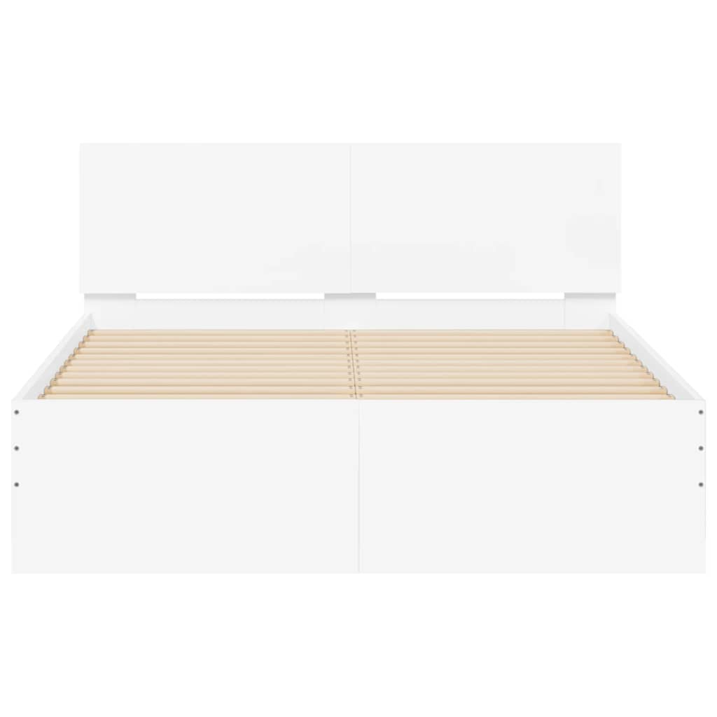 Bed Frame | White | Engineered wood | Double | Durable | Bed Frame