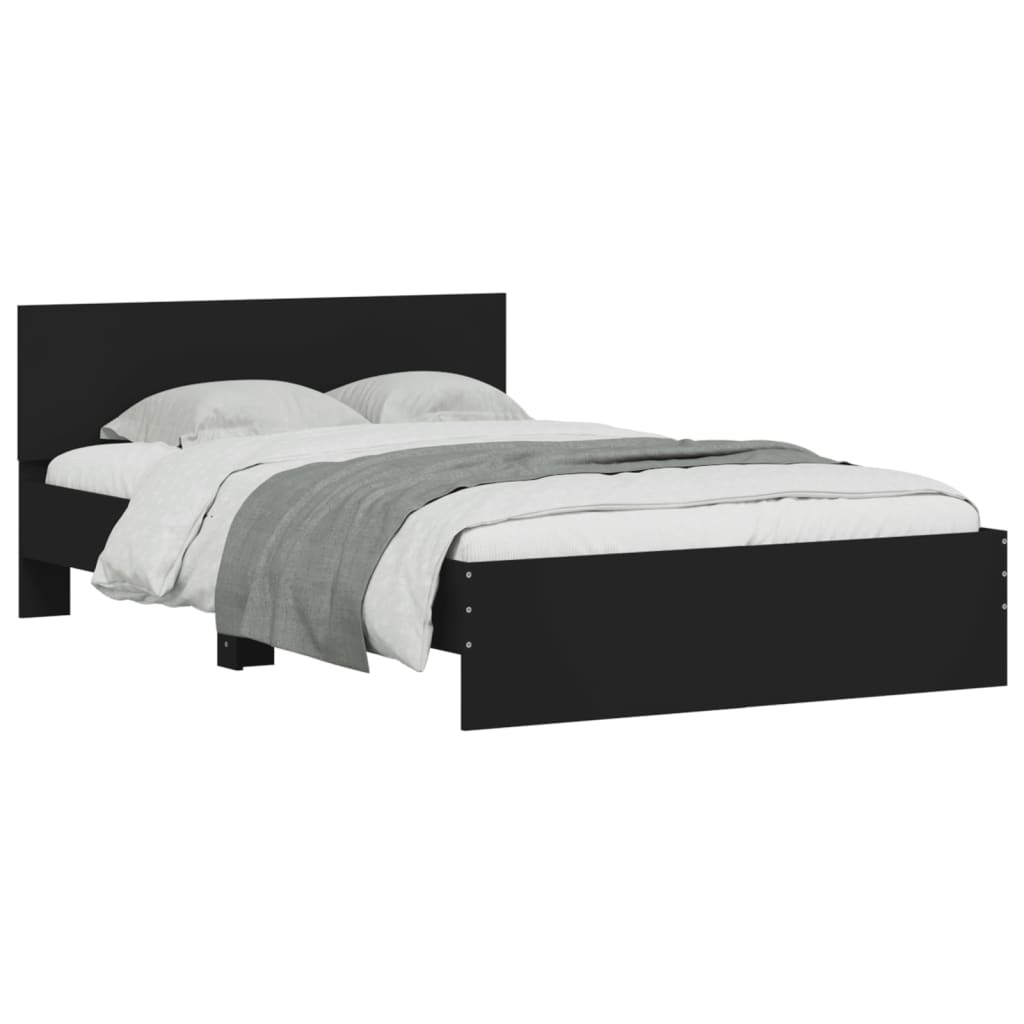 Bed Frame | Black | Engineered wood and plywood | Double | Bed Frame