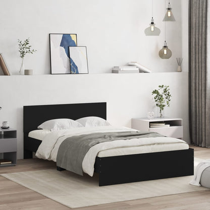 Bed Frame | Black | Engineered wood and plywood | Double | Bed Frame