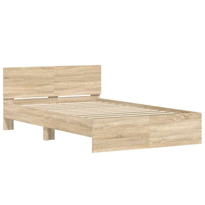 Bed Frame | Sonoma oak | Engineered wood, Plywood | 120x200 cm |  Sturdy