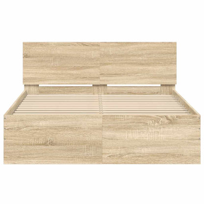 Bed Frame | Sonoma oak | Engineered wood, Plywood | 120x200 cm |  Sturdy