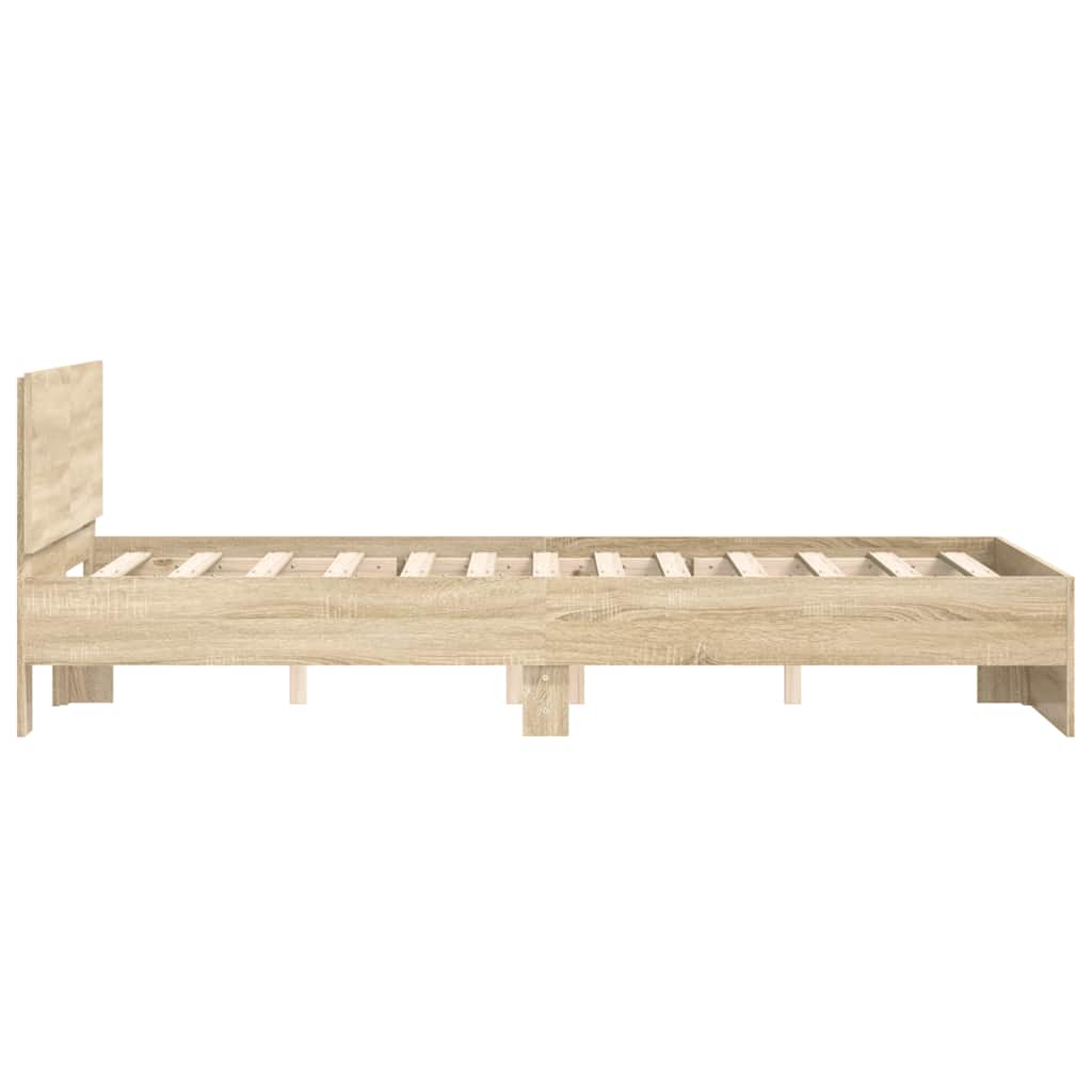 Bed Frame | Sonoma oak | Engineered wood, Plywood | 120x200 cm |  Sturdy
