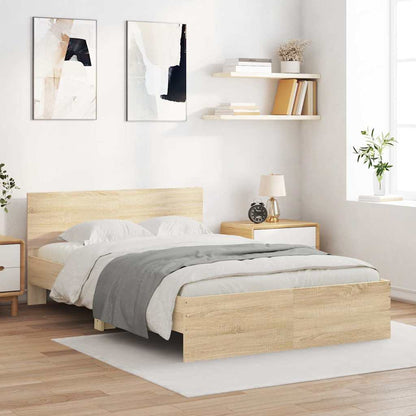 Bed Frame | Sonoma oak | Engineered wood, Plywood | 120x200 cm |  Sturdy