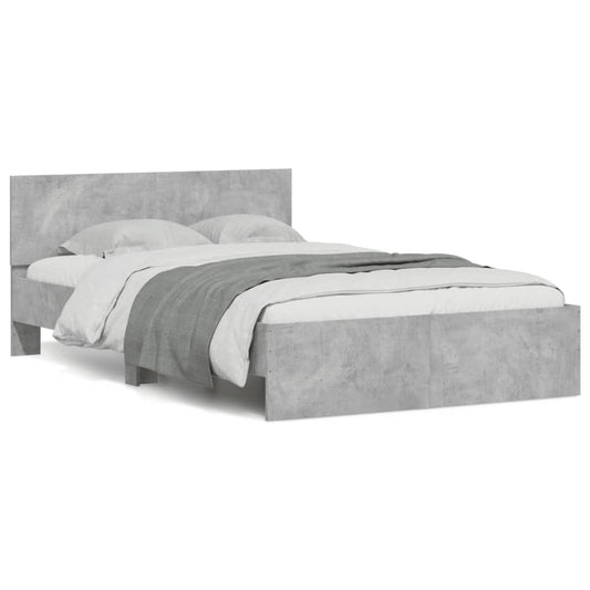 Bed Frame | Concrete Grey | Engineered wood | 120x200 cm | Durable