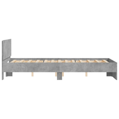 Bed Frame without Mattress Concrete Grey 120x200 cm