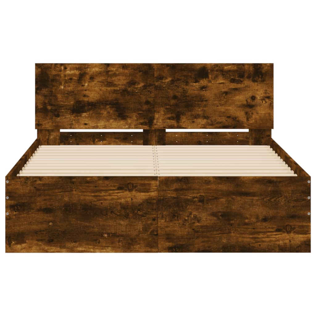 Bed Frame | Smoked Oak | Engineered wood, Plywood | Standard Double