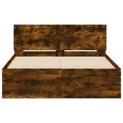 Bed Frame | Smoked Oak | Engineered wood, Plywood | Standard Double