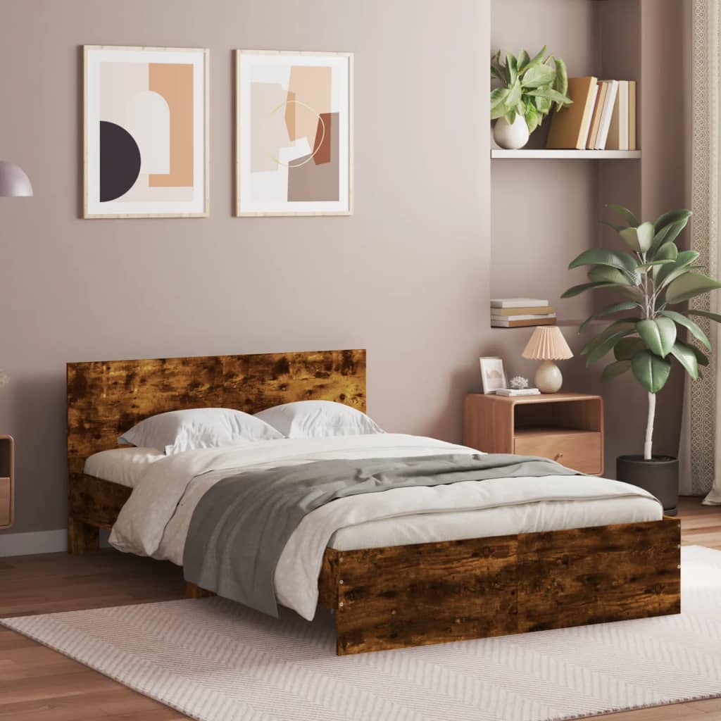 Bed Frame | Smoked Oak | Engineered wood, Plywood | Standard Double