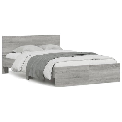 Bed Frame without Mattress Grey Sonoma 120x200 cm