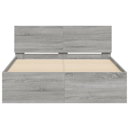 Bed Frame without Mattress Grey Sonoma 120x200 cm