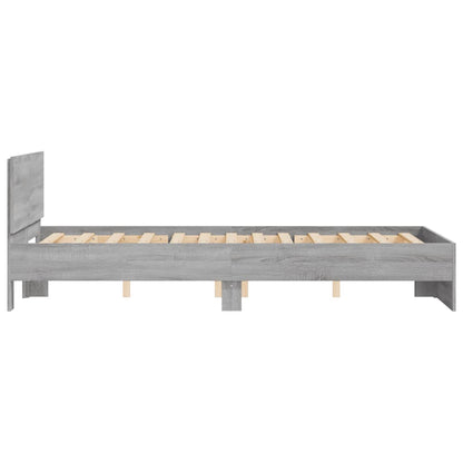 Bed Frame without Mattress Grey Sonoma 120x200 cm