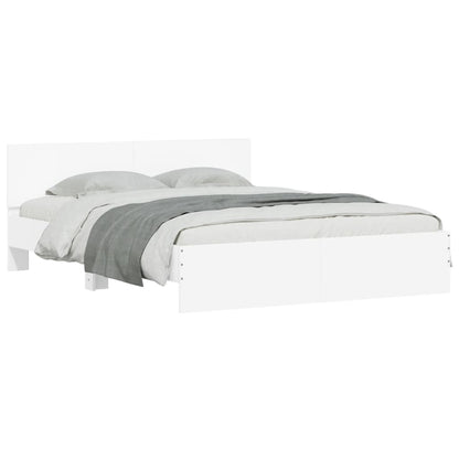 Bed Frame | White | Engineered wood | Double | Modern | Bed Frame
