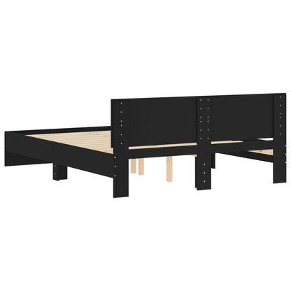 Bed Frame | Black | Engineered wood, Plywood | 140 cm x 190 cm | Durable